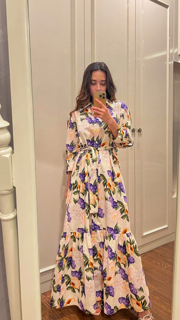 Custom print floral maxi