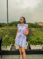 Load image into Gallery viewer, Ruffled Gingham Sleeveless Dress
