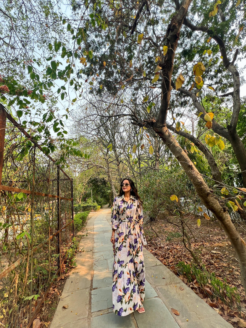 Custom print floral maxi