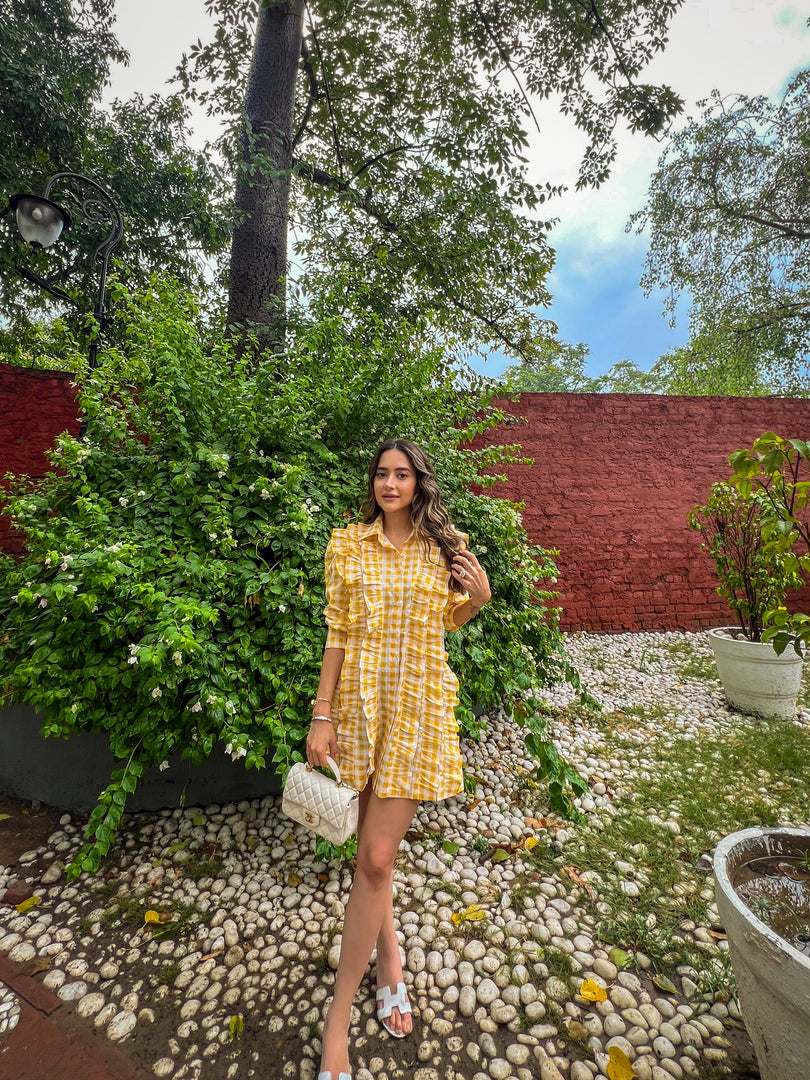 Ruffled Gingham Dress