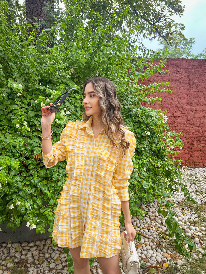 Ruffled Gingham Dress